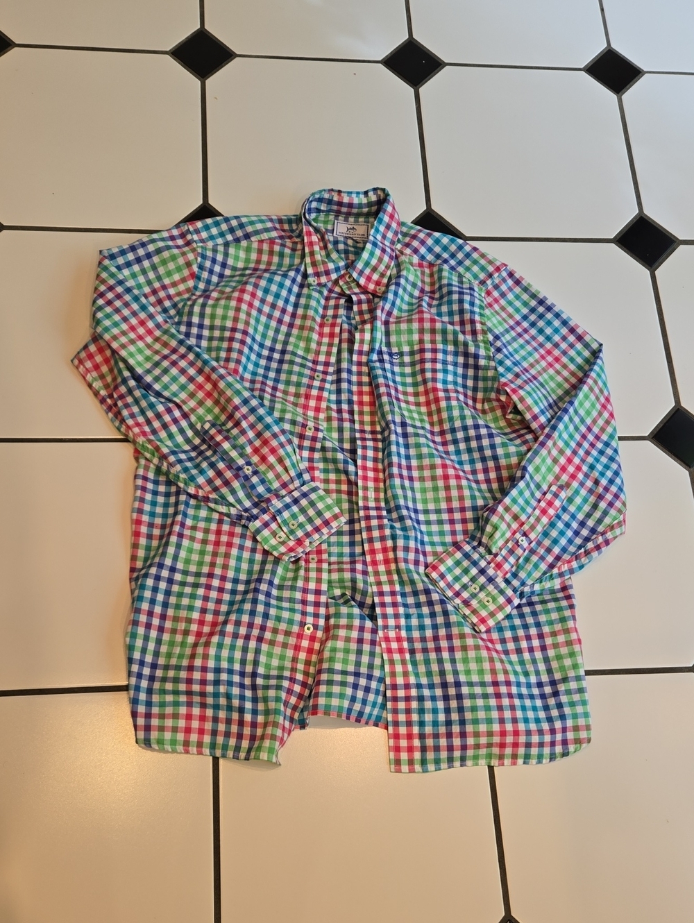 Southern Tide Multicolor Check Cotton Button-Up Shirt